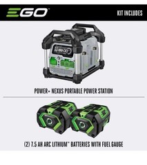 EGO #PST3042 POWER+ Nexus Portable Station 3000W—2 X 7.5 Ah Batteries + Charger