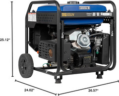 10000 Peak Watt Portable Open Frame Inverter Generator, Remote Electric Start wi