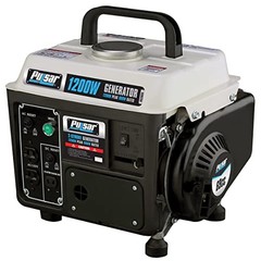 1,200W Carrying Handle, PG1202SA Gas-Powered Portable Generator, 1200W, Black…