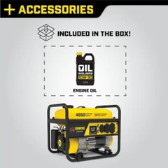 4550Watt recoil start gaslinepowered rv ready portable generator with Co Shield.