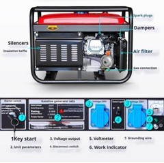 3.5kw Small Petrol Generator Household Single-phase 220V Manual Dual Start