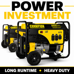 Champion 6250W Portable Gas Generator 5000W Running Wheel Kit 120/240V