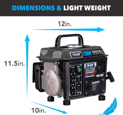 G1200SG 1,200W Carrying Handle Gas-Powered Portable Generator, 1200W, Black/Gray