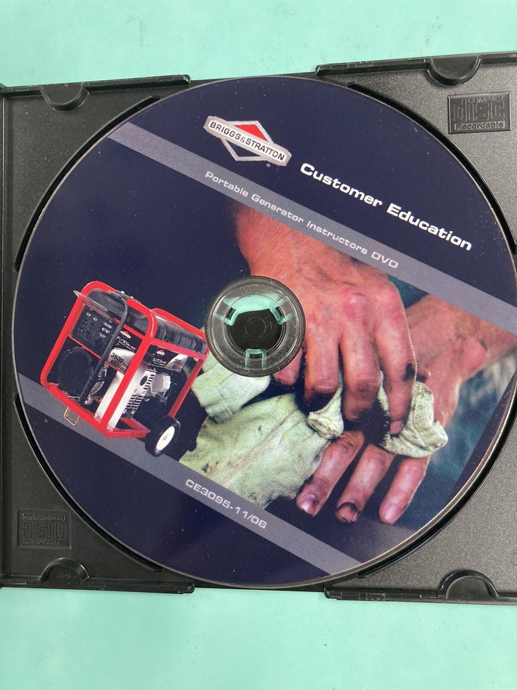 Cust. Education, Portable Generator Instruction DVD, Briggs & Stratton # CE3095
