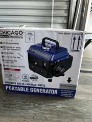 Chicago Electric 800W Portable Generator 900W Max Open Box Gas Powered Compact B