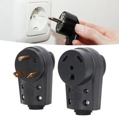 RV Receptacle Plug Set 30 AMP Replacement Male And Female Plug Receptacle Set