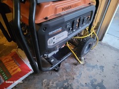 GENERAC POWER RUSH GENERATOR GP 6500 GENERATOR CO SENSE USED Once