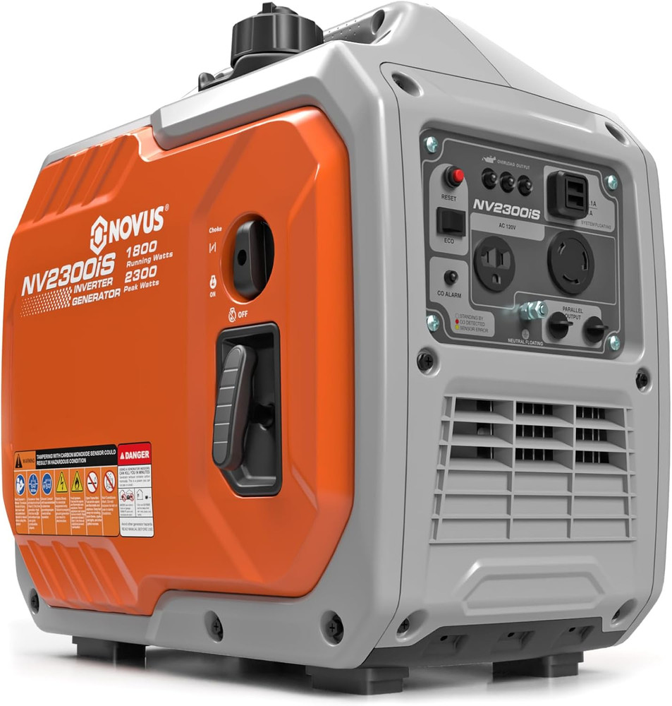 2300-Watt Portable Inverter Generator with CO Sensor, Gas Powered, RV Ready, Qui