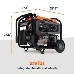 Generac Gp Series 12,500 Watt Tri-Fuel 50-State Portable Generator With Cosense
