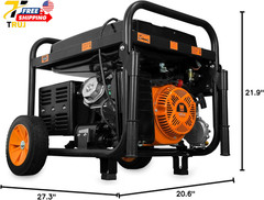 11000-Watt 120V/240V Dual Fuel Portable Generator with Wheel Kit and Electric St