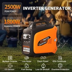 Inverter Generator Gas Powered 2500W Pure Sine Wave ECO/CO Support Parallel