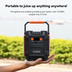 Gofort 200W Portable Power Station Power Bank Solar Generator 