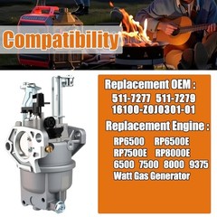 511-7279 Carburetor Compatible with CAT Caterpillar RP5500 5500/6875W Portable
