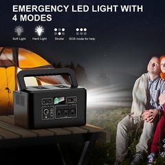 Powkey Portable Power Station 740Wh/800W Outdoor Camping RV Solar Generator