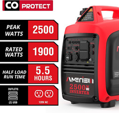 Gas Powered Inverter Generator 2500W- Advanced CO Sensor, EPA 2025 Compliant, an