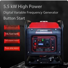 Small 220V AC Portable Gas Generator for Home and Commercial Use, High Power