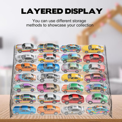 3 Pack 7-Tier Toy Cars Display Shelf for Hot Wheels Display Case Storage Organiz
