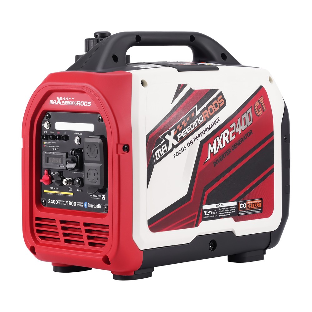 Lightweight Inverter Generator 2400W with App Monitor Eco Mode Quiet 58dB