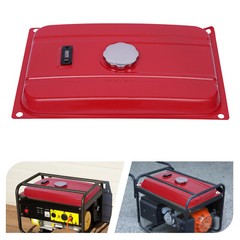 4-Gallon Universal Generator Gas Fuel Tank w/ Chrome Cap Gauge Petcock Valve Red
