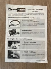 DuroMax XP12000EH Gas Propane Dual Fuel Electric Start Portable Generator + fuel