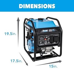 Pulsar PG5250B 5250W Portable Gas Generator 4250W Run Power