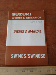 Suzuki Welder & Generator SW140S/SW140SE Owner’s Manual – Used