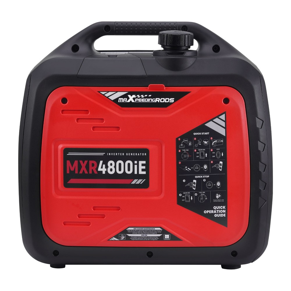 4800W Peak Portable Inverter Generator Gas Powered Electric/Remote Start 120V