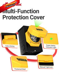 Marsflex 30 Amp Generator Inlet Box, Pre-Drilling NEMA L14-30P 30A, Yellow