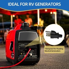 Neutral Ground Bonding Plug for Portable Inverter Generator-Camper for Open Grou