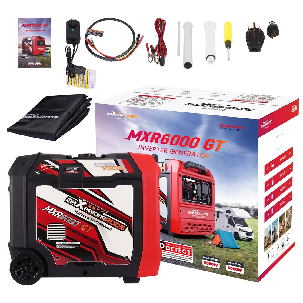 6KW Dual Voltage Portable Generator Inverter Bluetooth E-start Super Quiet