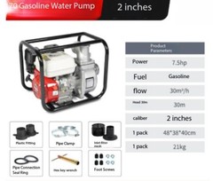 Gasoline-powered Water Pump with A Four-stroke Gasoline Engine, Self-priming