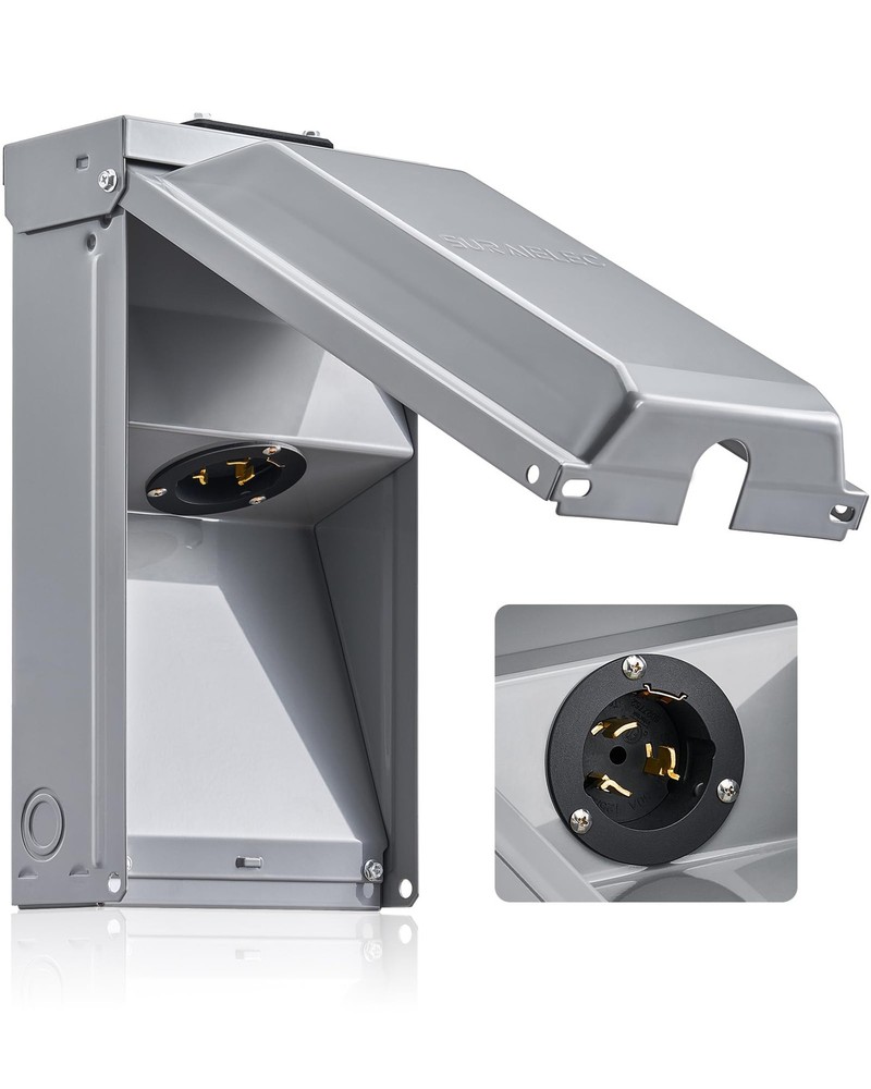SURAIELEC 50 Amp Generator Power Inlet Box, NEMA SS2-50P