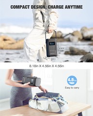 240W Portable Power Station Generator LiFePO4 Battery 100W PD Power Bank Light