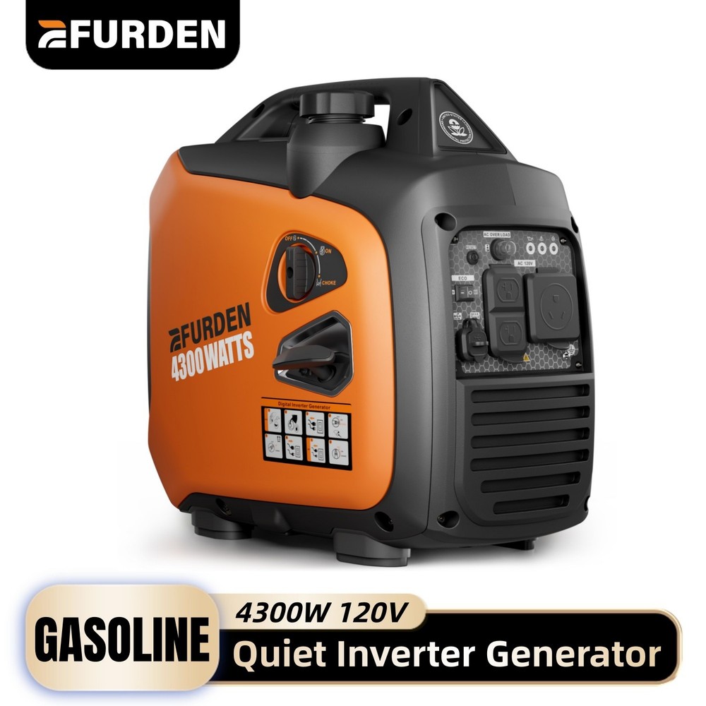 Efurden 4300W Portable Inverter Generator Gasoline RV Ready, Quiet & Lightweight