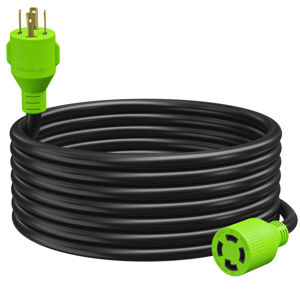 Generator Extension Cord 25 Ft 4 Prong Power Cable 10 4 30 Amp Adapter Plug New