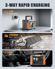 BALDR Portable Power Station 300W 231Wh Power Bank with 100W Two-Way Charging