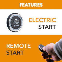 6000 Watt Portable Inverter Generator Dual Fuel Remote Start CO Sensor