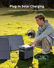 ABOK Ark1800 1800W Power Station with 400W Solar Panel, Solar Generator LFP UPS