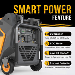 11000W Tri-Fuel Inverter Generator, Quiet, Remote Start, CO Sensor