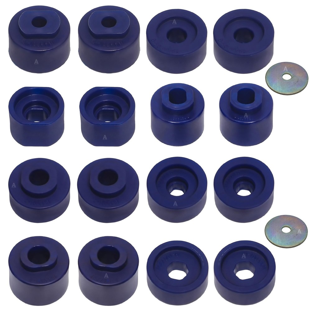 Complete Front & Rear Body Mount Bushing Kit 18 pcs (with hardware) in High G…