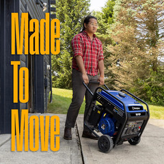 10000 Peak Watt Portable Open Frame Inverter Generator, Remote Electric Start wi