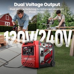Inverter Generator 6000W for Sensitive Electronics, 120V/240V, Electric Start