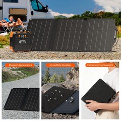 120W Portable Power Station Generator with 30W Solar Panel for Outdoor Camping