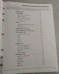 HONDA TROUBLESHOOTING MANUAL GENERATORS 2003 PREOWNED VERY GOOD CONDITION
