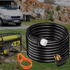 75 Ft. 50 Amp 125/250-Volt, 14-50P to CS6364 Locking Connector, Durable Extensio