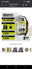 Ryobi RYi4022X 4000 Watt Gasoline Powered Digital Inverter Generator