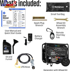 12500 Peak Watt EFI Dual Fuel Home Backup Portable Generator Remote Electric Sta