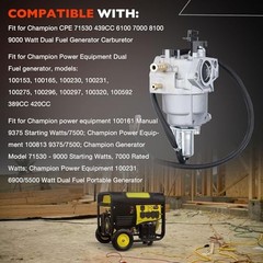 Huayi P28-H-4 Dual Fuel Carburetor for Champion 439cc 420cc Generators –