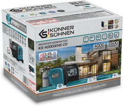 Konner & Sohnen 4,000-W Portable Dual Fuel Inverter Generator w/ Electric Start