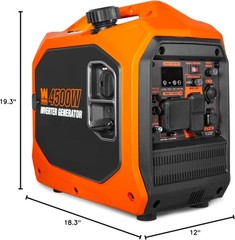 WEN 4,500-Watt Super Quiet Portable RV Ready Gas Inverter Generator, Lightweight